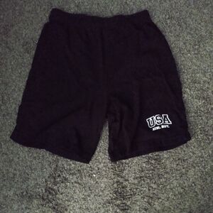 black baggy shorts